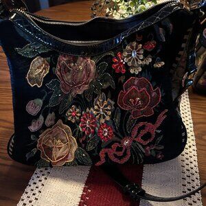 Mellow World flower shop beaded hobo bag